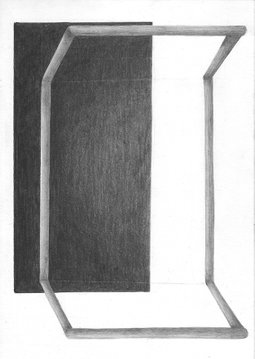 BROKEN ENCLOSURE, 2020, 21 x 14.8 cm, pencil on paper