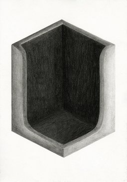A ROOM OF ONE'S OWN, 2020, 21 x 14.8 cm, pencil on paper