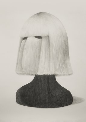 THE WIG, 2016, 70 x 50 cm, pencil on paper